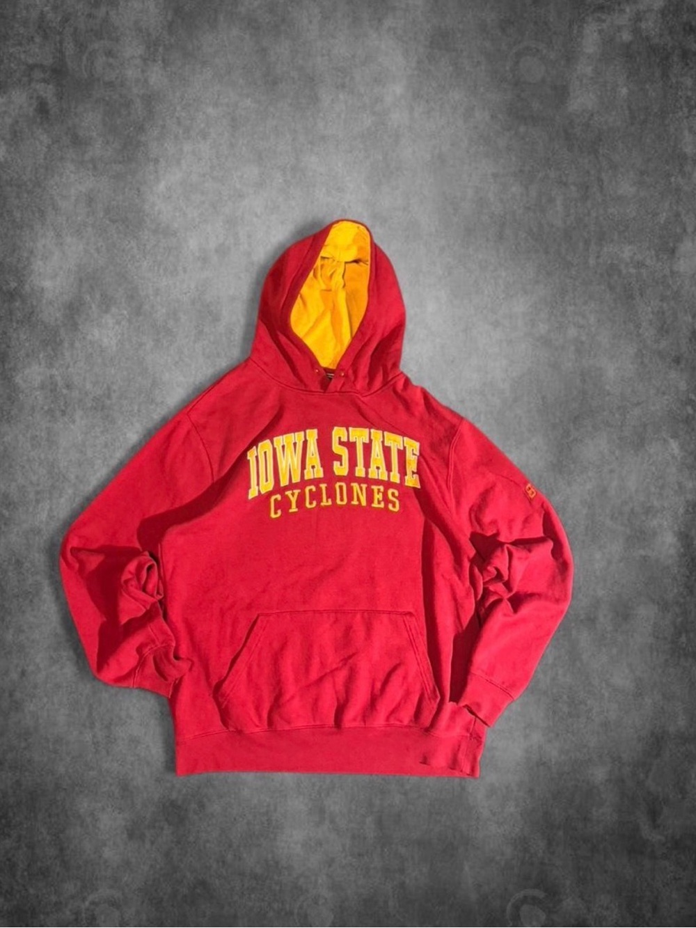 Red and yellow Iowa State Cyclones hoodie